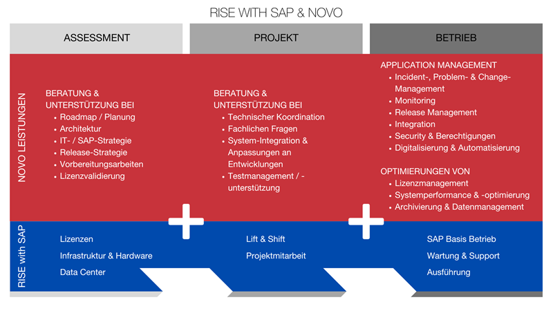 Übersicht RISE with SAP und NOVO